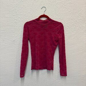 Han Kjøbenhavn Fuchsia long sleeve monogram top